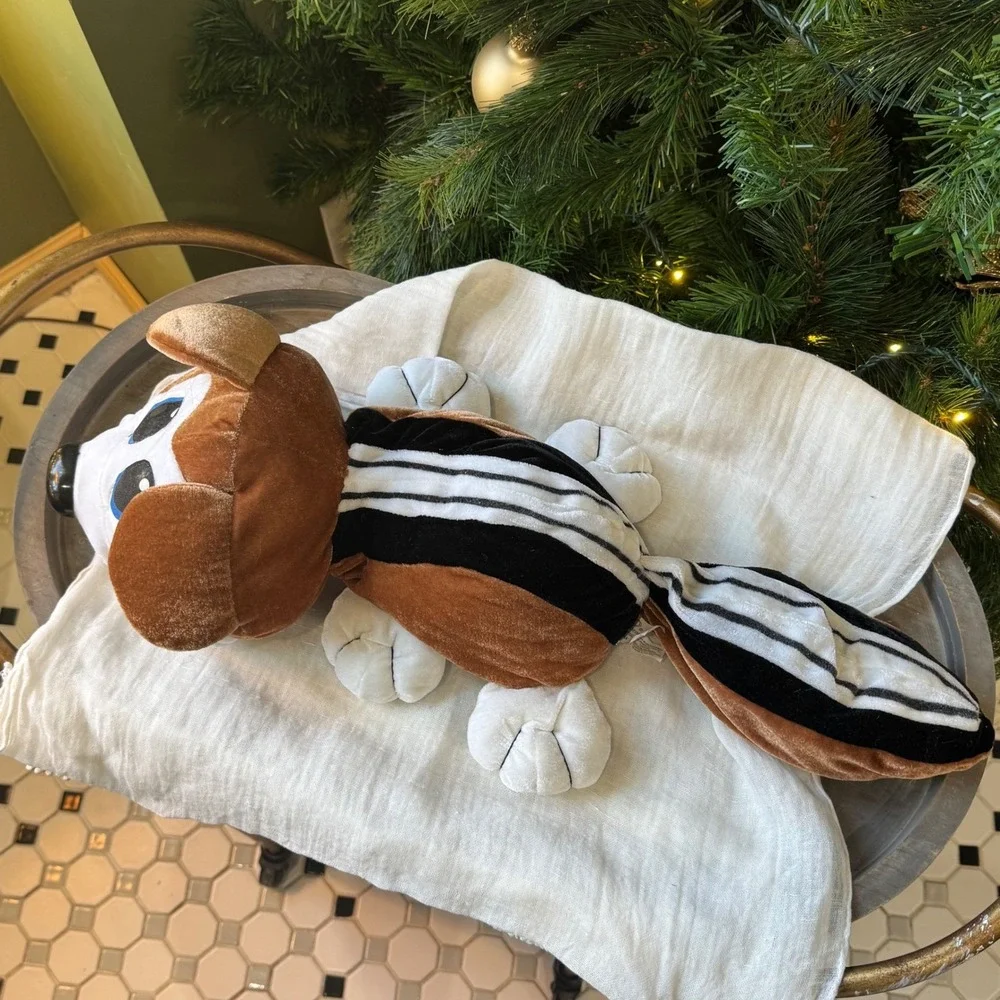 Nanco Plush Brown White Black Tan Striped Tail‎ 2004 dog Squirrel skunk badger